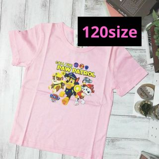 パウパトロール Tシャツ 半袖 120 うすピンク(Tシャツ/カットソー)