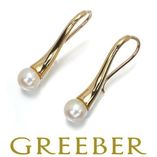 ミキモト(MIKIMOTO)のミキモト ピアス ベビーパール アコヤ真珠 4.8mm フック K18YG (ピアス)