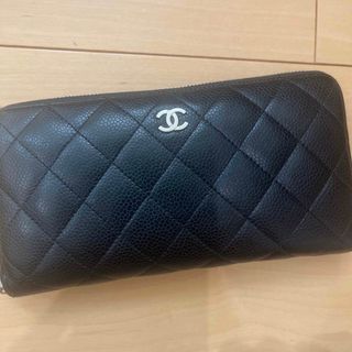 CHANEL 長財布 マトラッセ　キャビアスキン