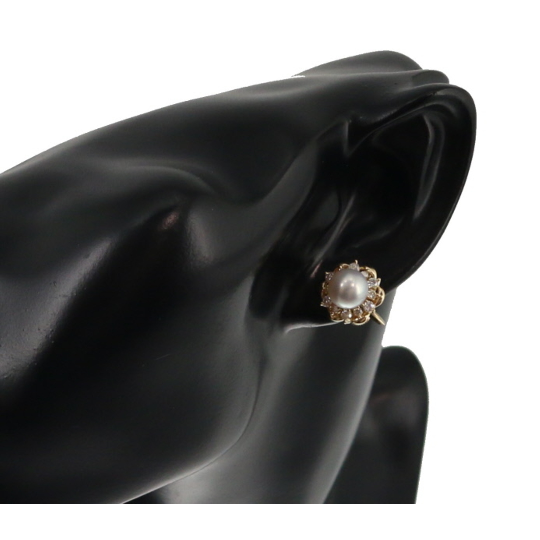 TASAKI(タサキ)のタサキ イヤリング アコヤ真珠 7.7mm ダイヤ 0.34ct/0.34ct   K18YG  レディースのアクセサリー(イヤリング)の商品写真