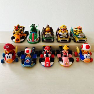 ニンテンドウ(任天堂)のスーパーマリオ　マリオカートプルバックカー10点セット　新品(キャラクターグッズ)