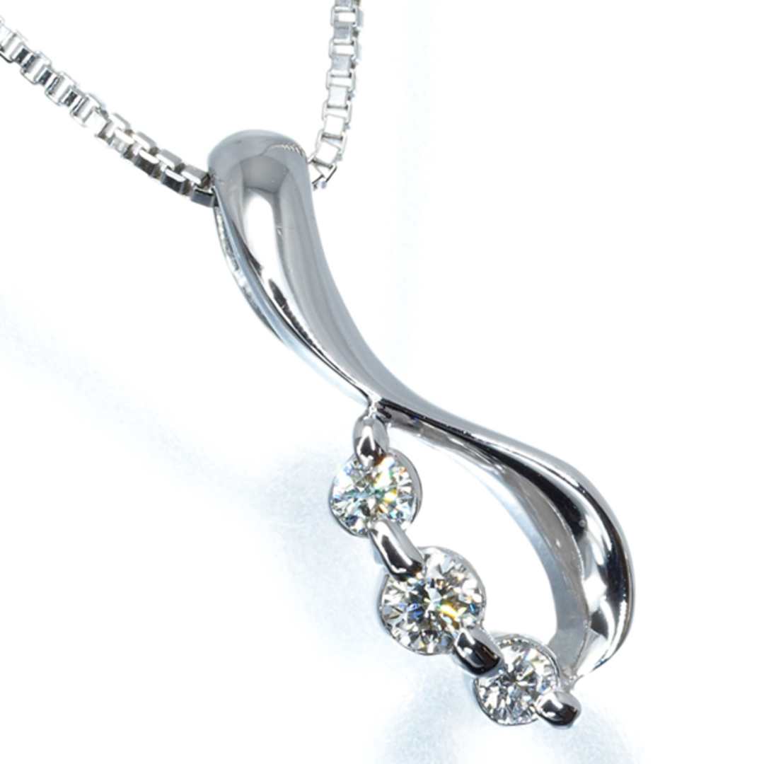 【楽ギフ_のし宛書】 STAR JEWELRY - スタージュエリー ネックレス ダイヤ K18WG 大幅 ネックレス、ペンダント、チョーカー