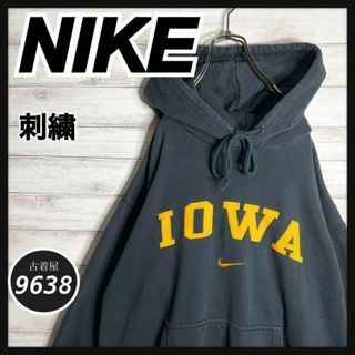 ナイキ(NIKE)の【入手困難!!】ナイキ ✈︎刺繍 アーチロゴ IOWA ゆるだぼ 裏起毛 肉厚(パーカー)