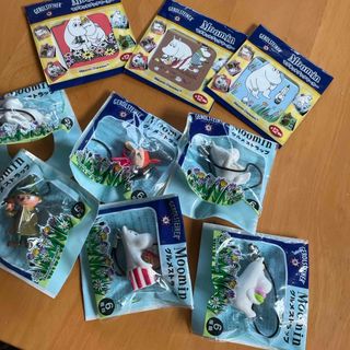 ムーミン(MOOMIN)のムーミンストラップ　6種とマグットブックマーカー3種(ノベルティグッズ)