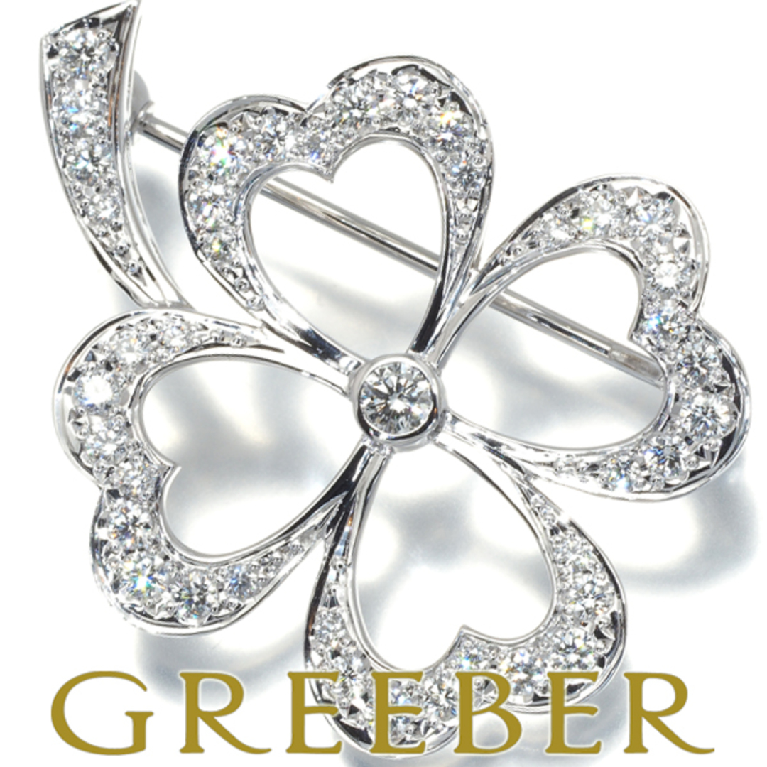MIKIMOTO - ミキモト ブローチ ダイヤ 0.70ct クローバー ハート MIKIMOTO - ミキモト ブローチ ダイヤ 0.70ct クローバー ハート