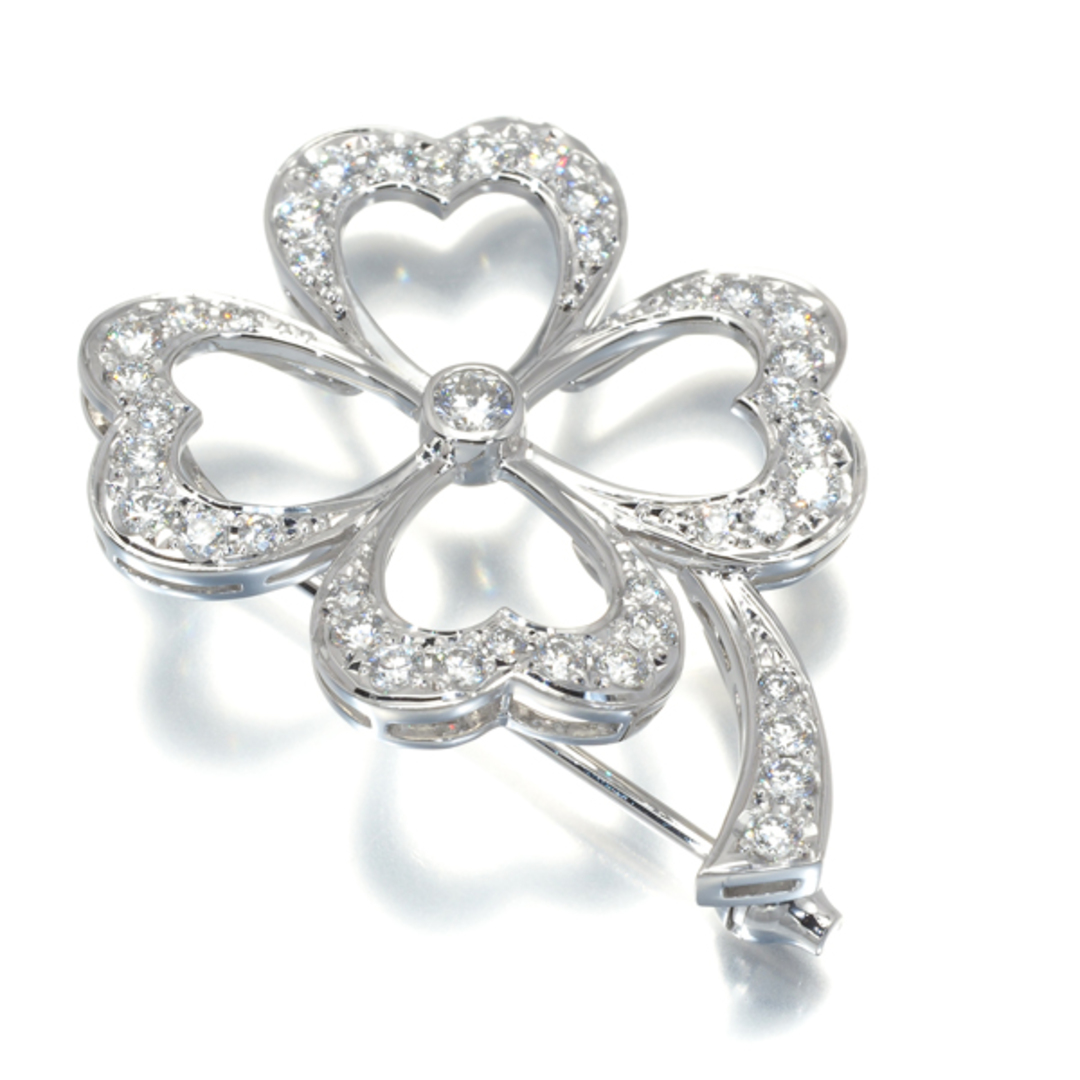 MIKIMOTO - ミキモト ブローチ ダイヤ 0.70ct クローバー ハート MIKIMOTO - ミキモト ブローチ ダイヤ 0.70ct クローバー ハート