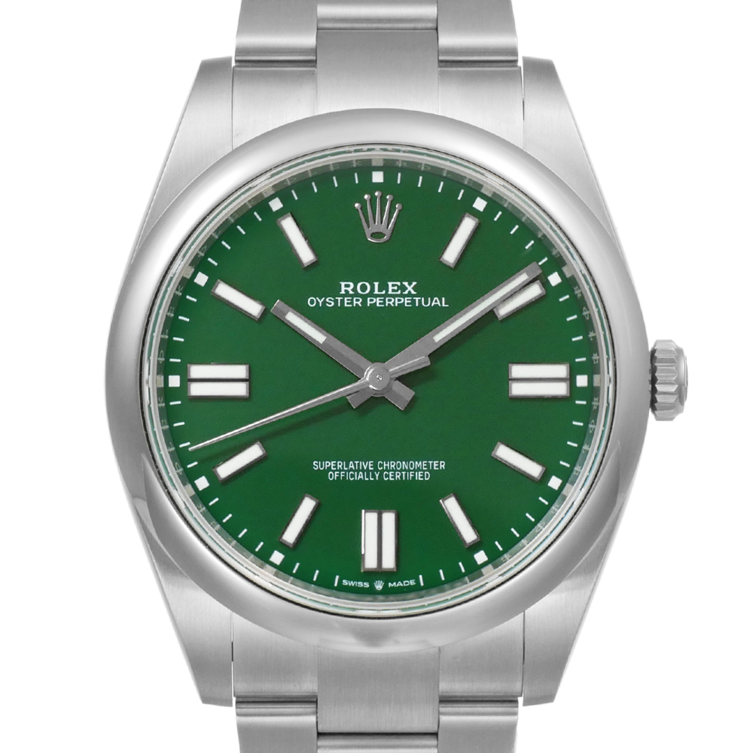 ROLEX(ロレックス)のロレックス オイスターパーペチュアル 41 グリーン Ref.124300 未使用品 メンズ 腕時計 メンズの時計(腕時計(アナログ))の商品写真