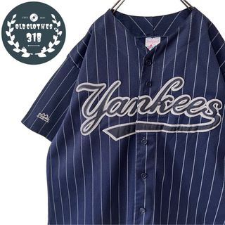 【MAJESTIC】90s USA製 ベースボールシャツ MLB ヤンキース