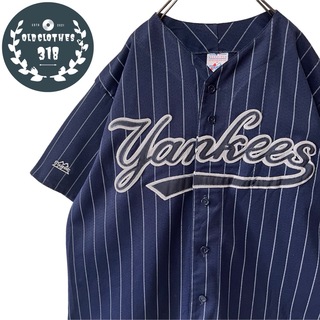 マジェスティック(Majestic)の【MAJESTIC】90s USA製 ベースボールシャツ MLB ヤンキース(シャツ)