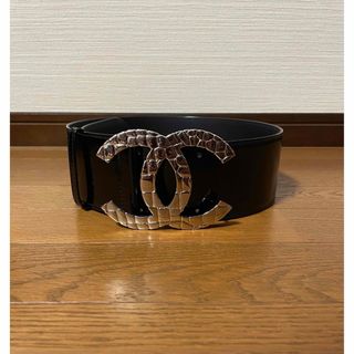 CHANEL - CHANEL デカ ココマーク SV金具 太ベルト  07P 30/82