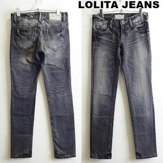 ロリータジーンズ(LOLITAJEANS)のロリータジーンズ　スキニーデニム　W71cm　ストレッチ　レディース　ブラック(デニム/ジーンズ)