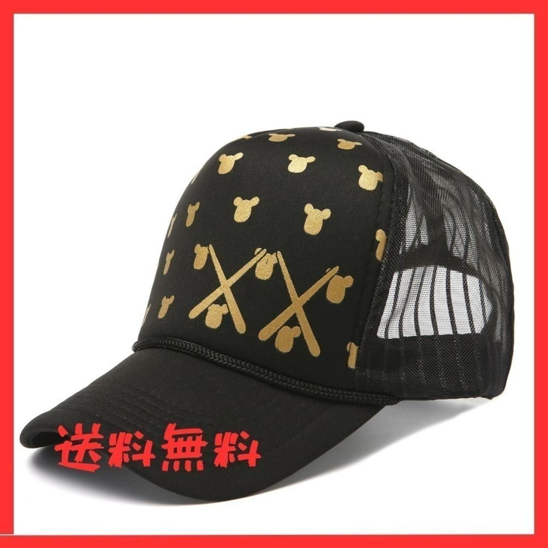 キャップ ゴルフ 野球 ストリート ロック 帽子  メンズ  黒 メンズの帽子(キャップ)の商品写真