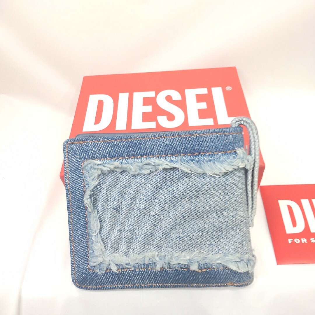 DIESEL(ディーゼル)のDIESEL ディーゼル 折り財布 デニム ブルー X08799P4653 メンズのファッション小物(折り財布)の商品写真