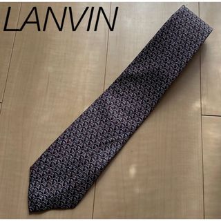 LANVIN ネクタイ　ボルドー×ベージュ　ブランド