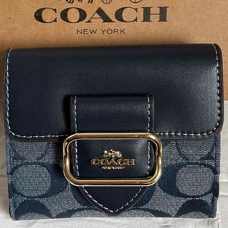 コーチ(COACH)の新品☆ コーチ折り財布シグネチャーデニム系(財布)