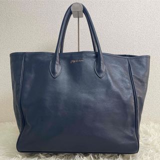 Plage - 美品 プラージュ Plage de charme トートバッグ レザー ネイビー