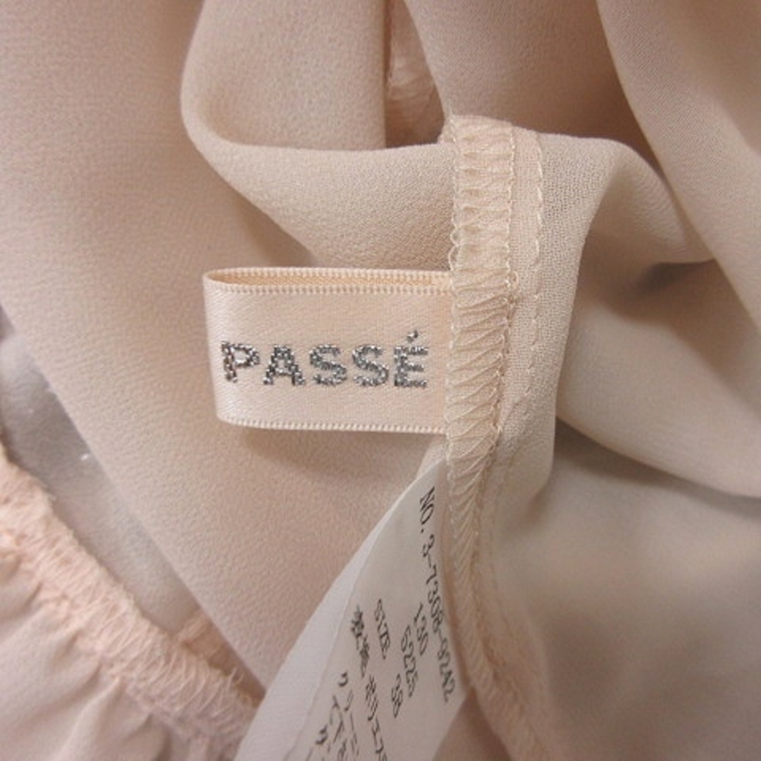 LAISSE PASSE(レッセパッセ)のレッセパッセ シフォンブラウス 半袖 フリル ボウタイ リボン 38 ベージュ レディースのトップス(シャツ/ブラウス(半袖/袖なし))の商品写真