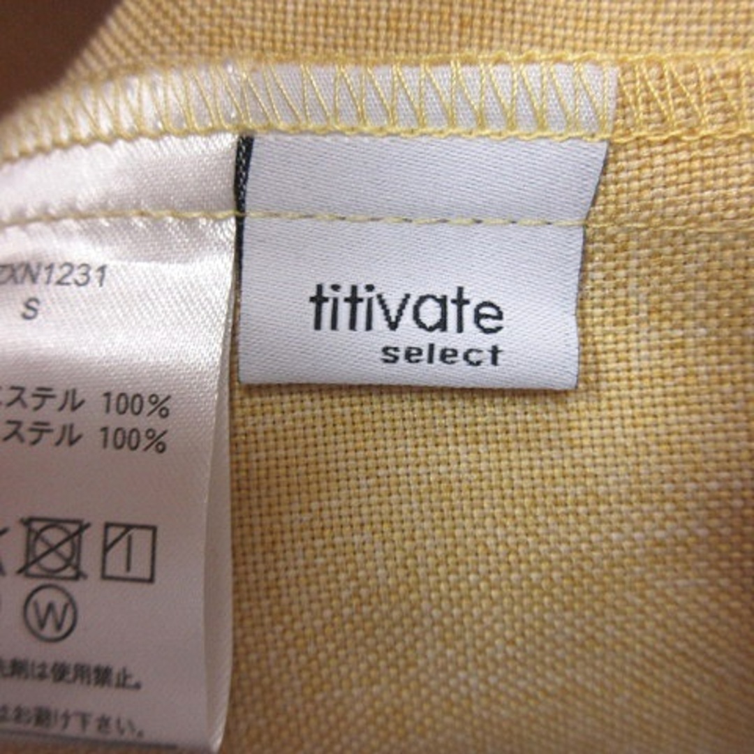 titivate(ティティベイト)のティティベイト シャツ ブラウス プルオーバー 半袖 S 黄色 イエロー /YI レディースのトップス(シャツ/ブラウス(半袖/袖なし))の商品写真