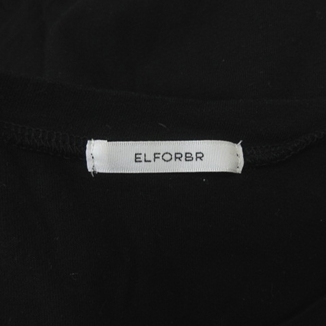 ELFORBR(エルフォーブル)のエルフォーブル カットソー フレア袖 半袖 M 黒 ブラック /YI レディースのトップス(カットソー(半袖/袖なし))の商品写真