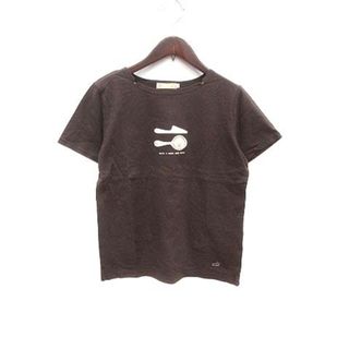 クロコダイル(Crocodile)のCROCODILE Tシャツ カットソー プリント 半袖 M 茶 ブラウン(Tシャツ(半袖/袖なし))