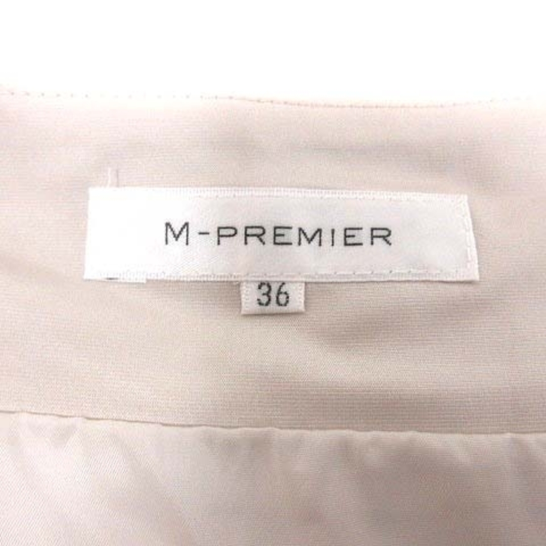 M-premier(エムプルミエ)のM-Premier プリーツスカート ひざ丈 36 アイボリー 白 ホワイト レディースのスカート(ひざ丈スカート)の商品写真