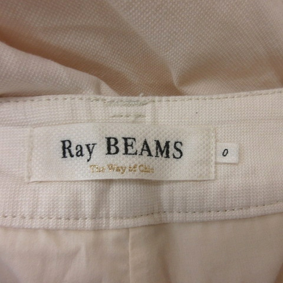 Ray BEAMS(レイビームス)のレイビームス ガウチョパンツ 麻混 リネン混 0 白 オフホワイト /YI レディースのパンツ(その他)の商品写真