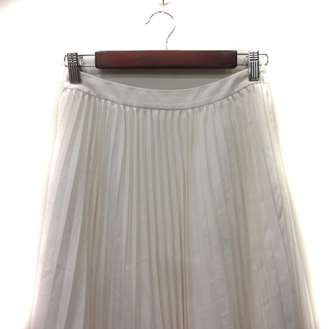 mimi&roger(ミミアンドロジャー)のミミ&ロジャー プリーツスカート ミモレ ロング 38 白 ホワイト /YI レディースのスカート(ロングスカート)の商品写真