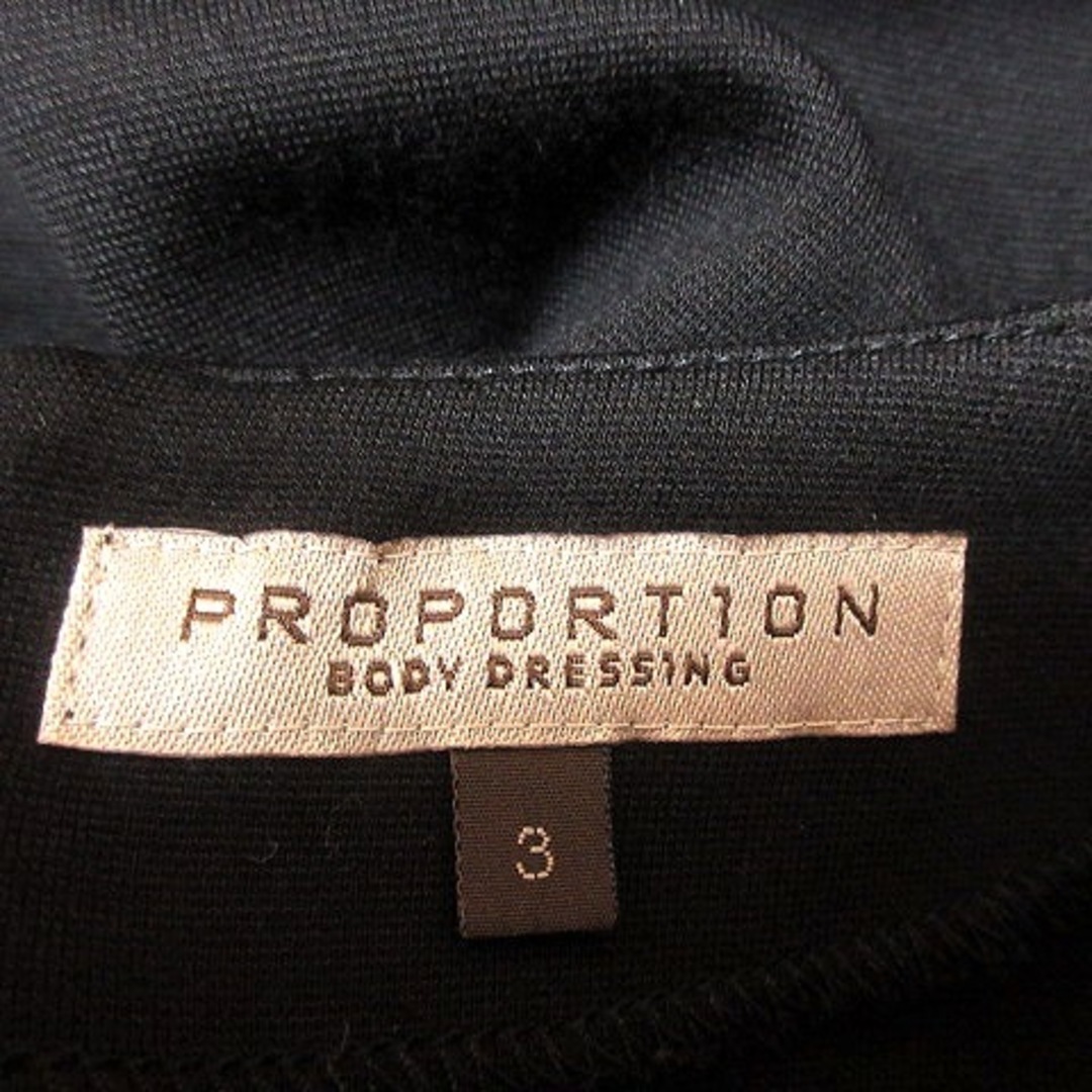 PROPORTION BODY DRESSING(プロポーションボディドレッシング)のプロポーション ボディドレッシング ワンピース タイト ミニ 半袖 3 黒 レディースのワンピース(ミニワンピース)の商品写真