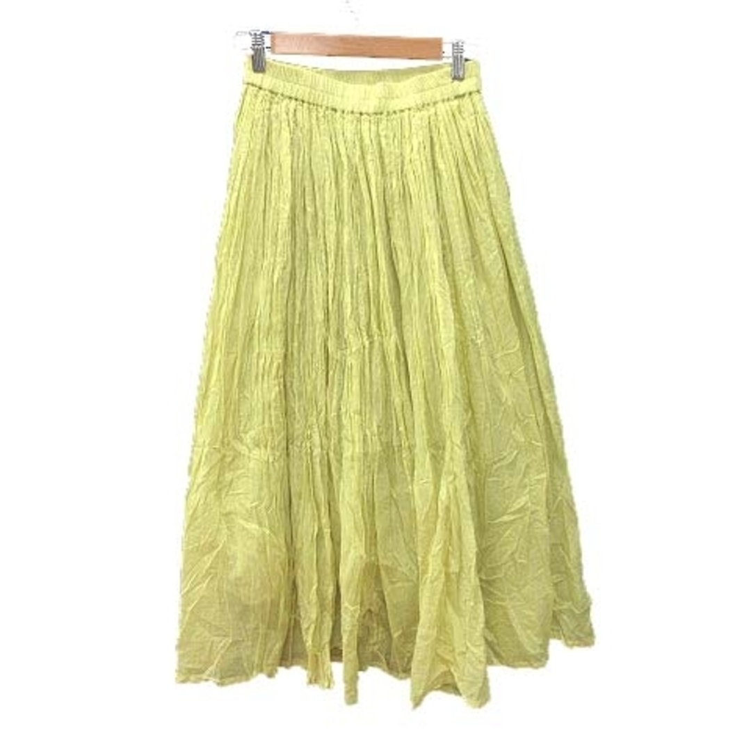 RODEO CROWNS(ロデオクラウンズ)のロデオクラウンズ ギャザースカート ロング F 黃 イエロー レディースのスカート(ロングスカート)の商品写真