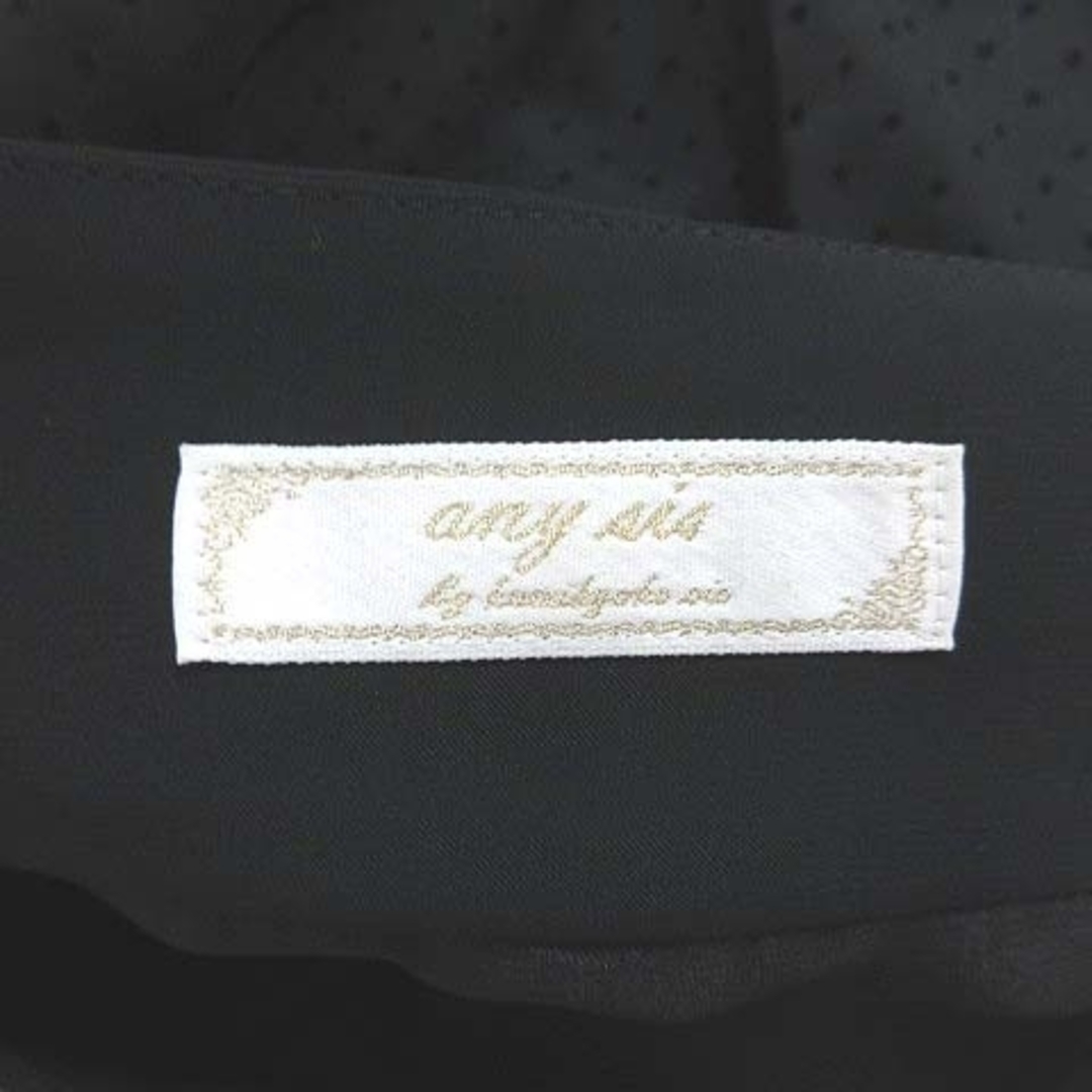 anySiS(エニィスィス)のエニィスィス 台形スカート ひざ丈 タック シフォン ドット ボーダー 3 黒 レディースのスカート(ひざ丈スカート)の商品写真