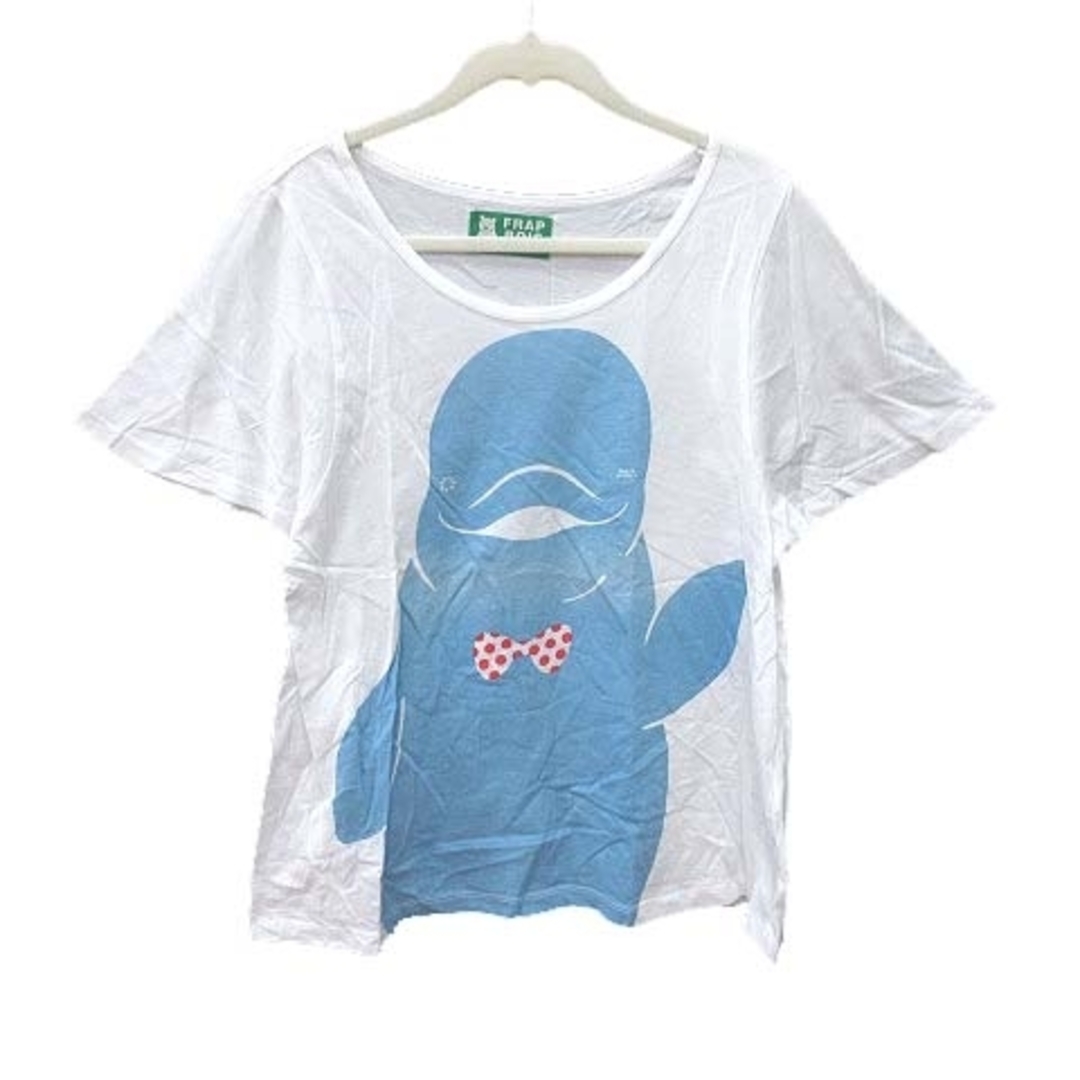 FRAPBOIS(フラボア)のフラボア Tシャツ カットソー 半袖 ボートネック アニマルプリント 1 白 レディースのトップス(Tシャツ(半袖/袖なし))の商品写真