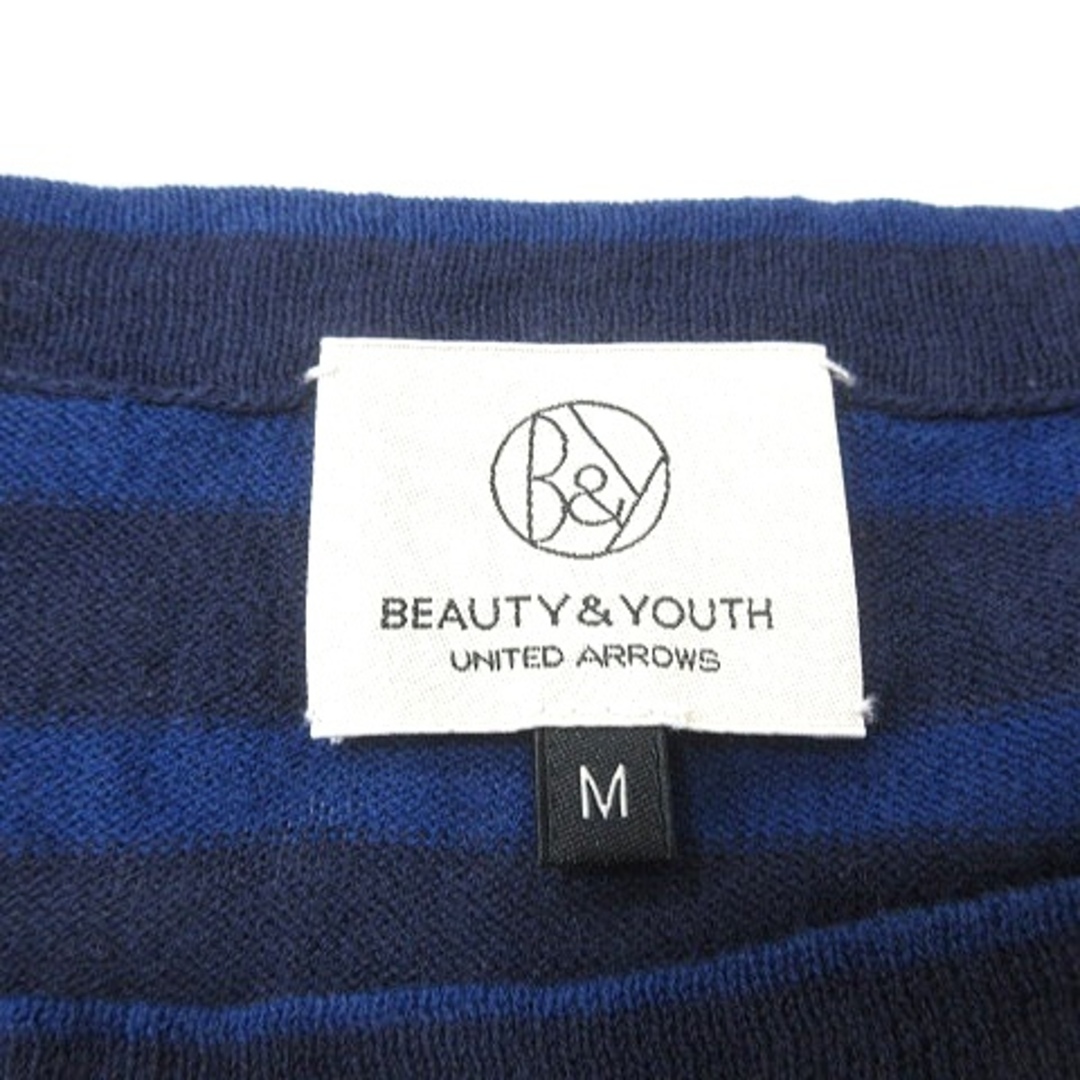 BEAUTY&YOUTH UNITED ARROWS(ビューティアンドユースユナイテッドアローズ)のユナイテッドアローズ ビューティー&ユース カットソー Tシャツ 紺 ■MO メンズのトップス(Tシャツ/カットソー(七分/長袖))の商品写真