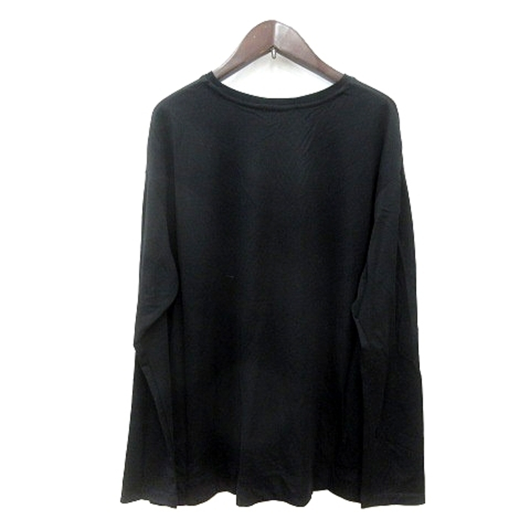 COMME CA ISM(コムサイズム)のコムサイズム カットソー Tシャツ クルーネック 長袖 9 黒 ブラック メンズのトップス(Tシャツ/カットソー(七分/長袖))の商品写真