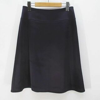 エポカ(EPOCA)のEPOCA 膝丈 台形スカート 40 紫 パープル系 無地 裏地 光沢(ひざ丈スカート)