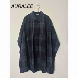 AURALEE - AURALEE  SUPER LIGHT WOOL CHECK SHIRTS