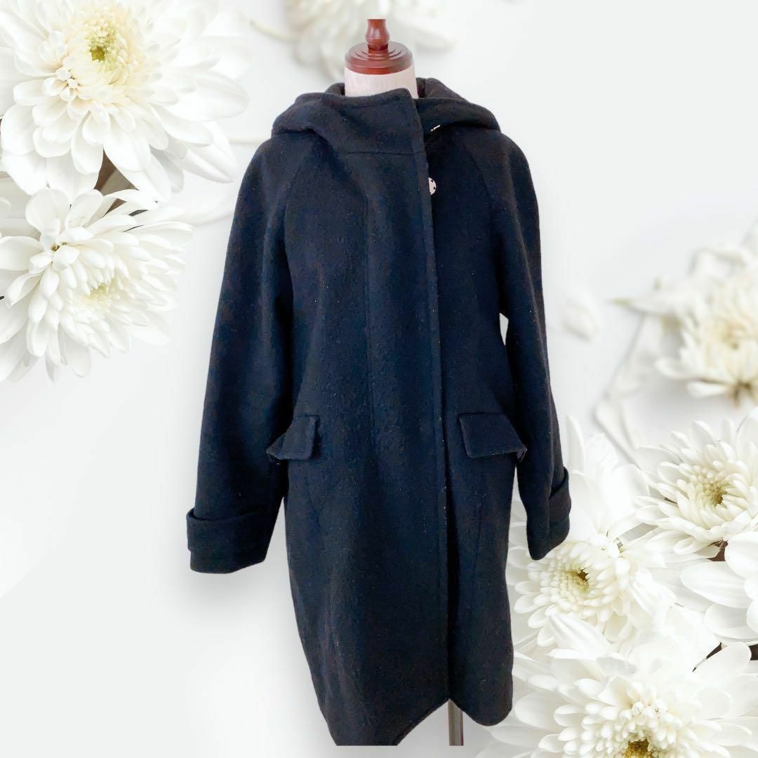 【LE CIEL BLEU】ルシェルーブルー ロングコート ブラック 黒 レディースのジャケット/アウター(ロングコート)の商品写真