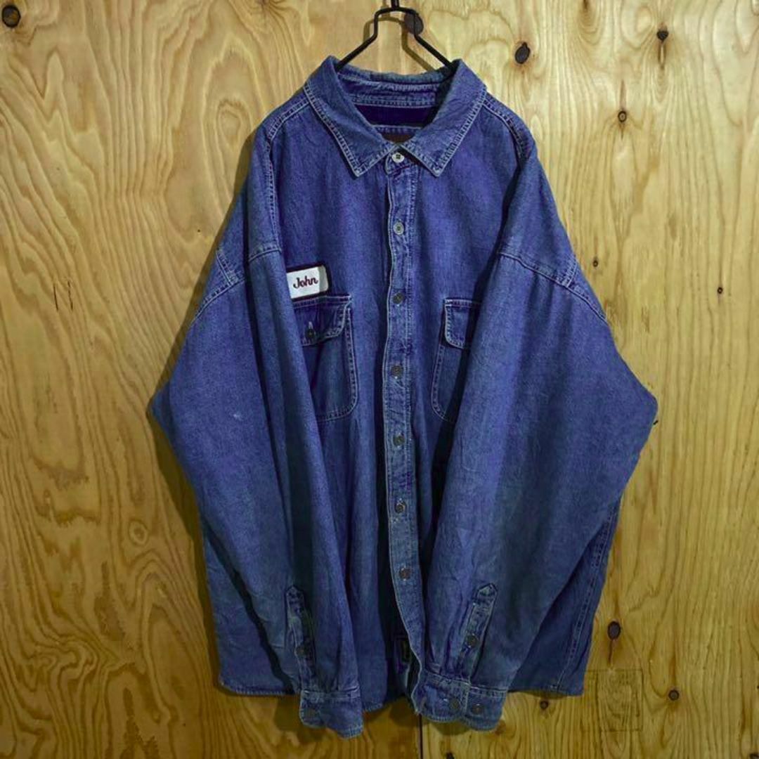 Levi's(リーバイス)のリーバイス デニム シャツ USA古着 90s 長袖 ワッペン 裏フリース 厚手 メンズのトップス(シャツ)の商品写真