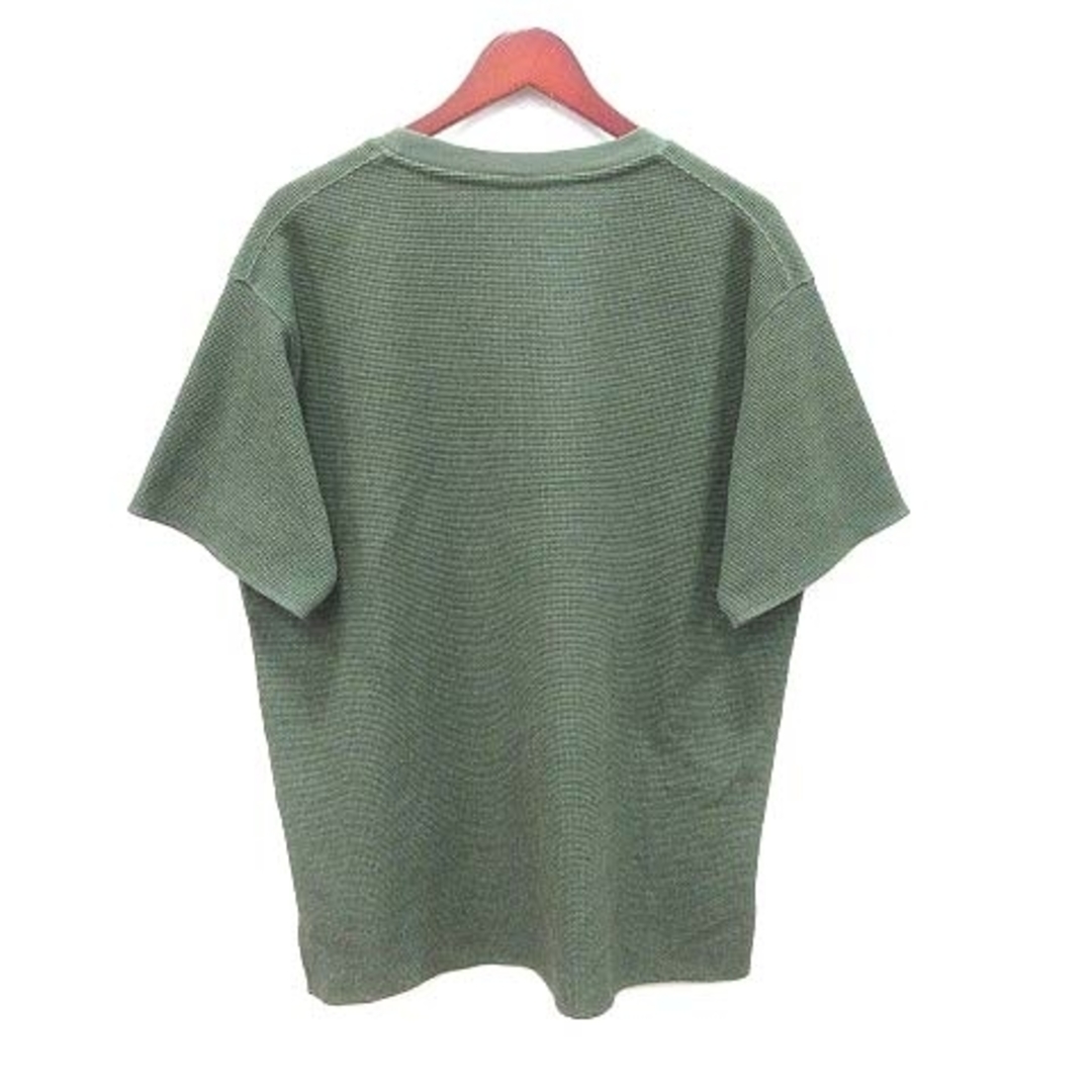 GLOBAL WORK(グローバルワーク)のグローバルワーク Tシャツ カットソー 半袖 ワッフル地 クルーネック XL 緑 メンズのトップス(Tシャツ/カットソー(半袖/袖なし))の商品写真