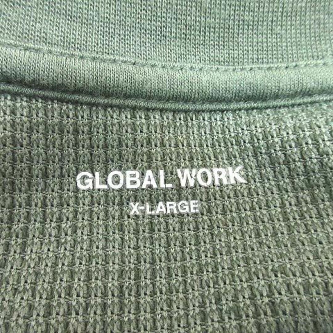 GLOBAL WORK(グローバルワーク)のグローバルワーク Tシャツ カットソー 半袖 ワッフル地 クルーネック XL 緑 メンズのトップス(Tシャツ/カットソー(半袖/袖なし))の商品写真