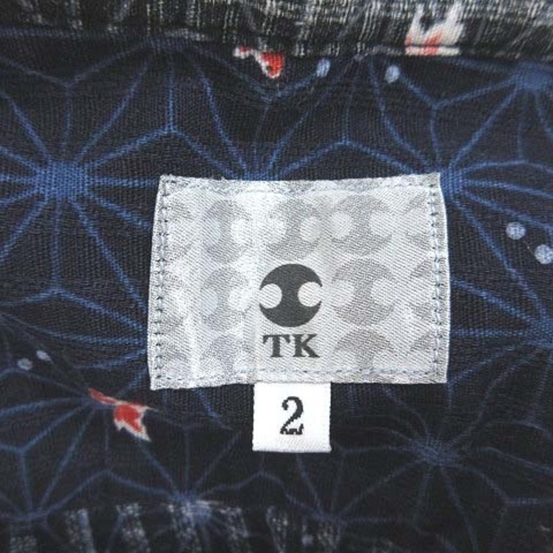 TAKEO KIKUCHI(タケオキクチ)のタケオキクチ TK 和柄シャツ 半袖 金魚 2 紺 ネイビー メンズのトップス(シャツ)の商品写真