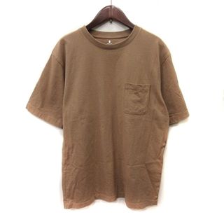 グローバルワーク Tシャツ カットソー 半袖 L 茶 ブラウン /YI