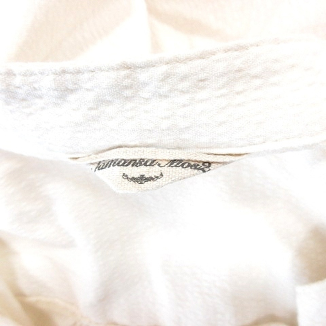 SM2(サマンサモスモス)のサマンサモスモス シャツ ブラウス ノーカラー ハーフボタン 長袖 F 白 レディースのトップス(シャツ/ブラウス(長袖/七分))の商品写真