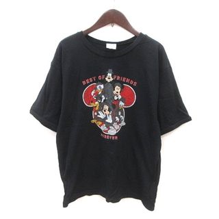 マウジー(moussy)のマウジー ディズニー Tシャツ カットソー クルーネック プリント 五分袖 F(その他)