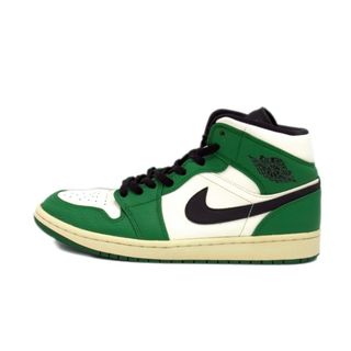 ナイキ(NIKE)のナイキ NIKE ■ 【 AIR JORDAN 1 MID SE PINE GREEN 852542 301 】 エア ジョーダン 1 ミッド パイン グリーン スニーカー　32659(スニーカー)