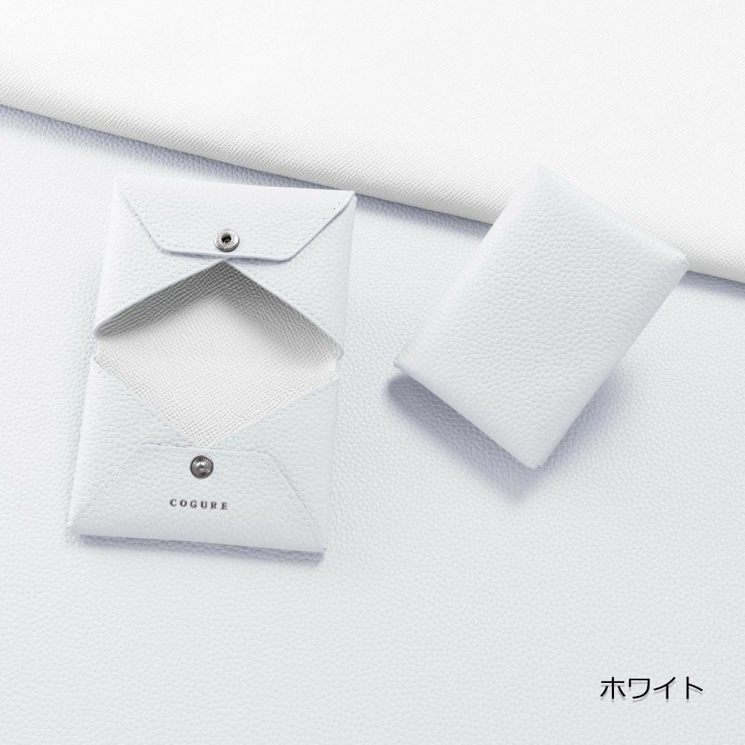 【色: ホワイト】COGURE コグレ カードケース 名刺入れ 本革 シュリンク メンズのバッグ(その他)の商品写真