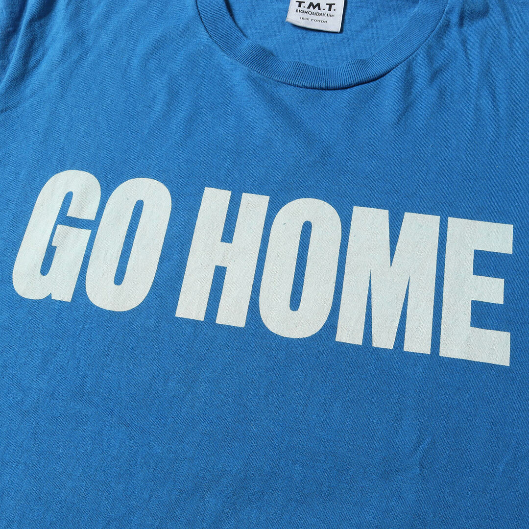 TMT(ティーエムティー)のTMT ティーエムティー Tシャツ サイズ:L GO HOMEロゴ クルーネック 半袖Tシャツ ブルー トップス カットソー【メンズ】【中古】 メンズのトップス(Tシャツ/カットソー(半袖/袖なし))の商品写真