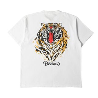 美品 BEDWIN ベドウィン Tシャツ サイズ:M 22SS DEVILOCK デビロック タイガー ヘビー クルーネック 半袖Tシャツ S/S PRINT T BISCUITS ホワイト 白 トップス カットソー 【メンズ】【中古】