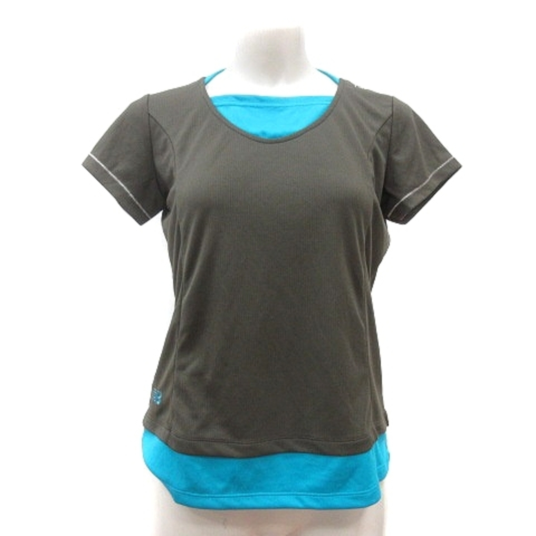 New Balance(ニューバランス)のニューバランス カットソー Tシャツ クルーネック 半袖 M 緑 レディースのトップス(Tシャツ(半袖/袖なし))の商品写真