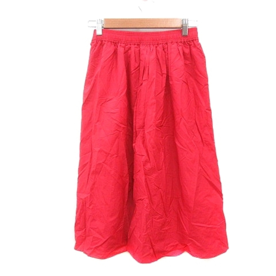 BEAUTY&YOUTH UNITED ARROWS(ビューティアンドユースユナイテッドアローズ)のユナイテッドアローズ ビューティー&ユース ギャザースカート ミモレ ロング 赤 レディースのスカート(ロングスカート)の商品写真