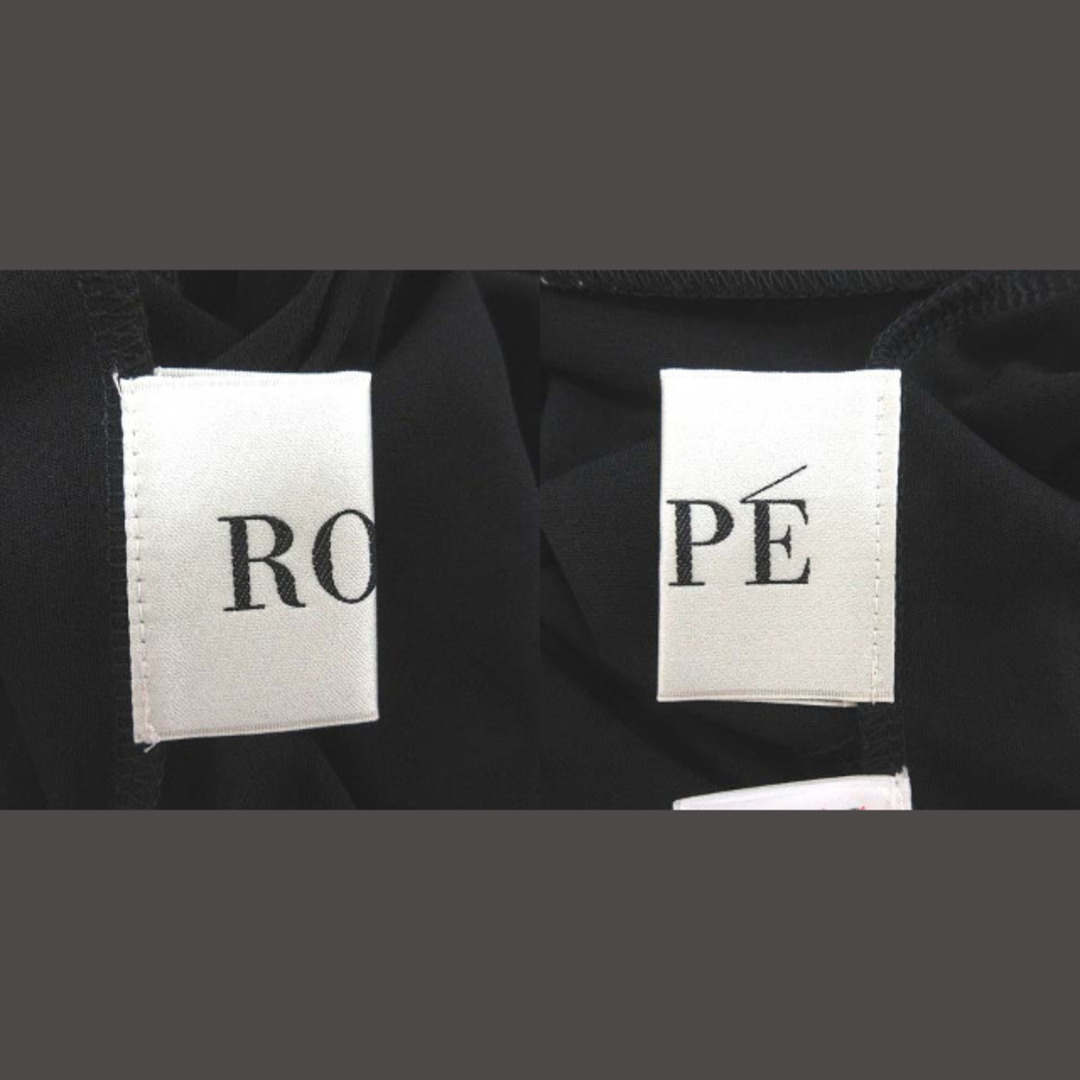 ROPE’(ロペ)のロペ ワンピース ひざ丈 ノースリーブス カットソー ボートネック 36 黒 レディースのワンピース(ひざ丈ワンピース)の商品写真